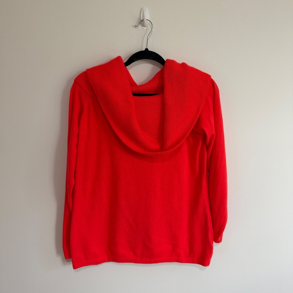 Lilly Pulitzer Red Cowl Neck Cashmere Blend Sweater XXL